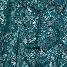 Minerva Core Range Turquoise Tocca Corded Lace Fabric for Bridal, Dressmaking, 135cm / 53" Wide - per metre