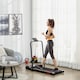 image 2 of HOMCOM Foldable Walking Treadmill with LED Display, Red