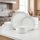 image 8 of 12pc Stackable Green Dinner Set