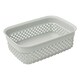 image 4 of JVL Droplette Set of 3 Rectangular Plastic Storage - Ice Grey Grey