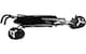 image 6 of Pet Stroller Dog Cat Puppy Pram Pushchair Travel Cart Jogging Buggy Carrier (Black with Cover)