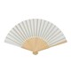image 2 of MidOcean Fanny Bamboo Handheld Fan - White - One Size