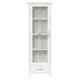 image 1 of Teamson Home Bathroom Wooden Free Standing Tall Linen Storage Cabinet Tower, White