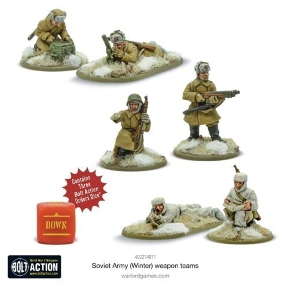 Jeu de figurine Soviet Army (Winter) Weapons Teams Jeu de figurine Soviet Army (Winter) Weapons Teams