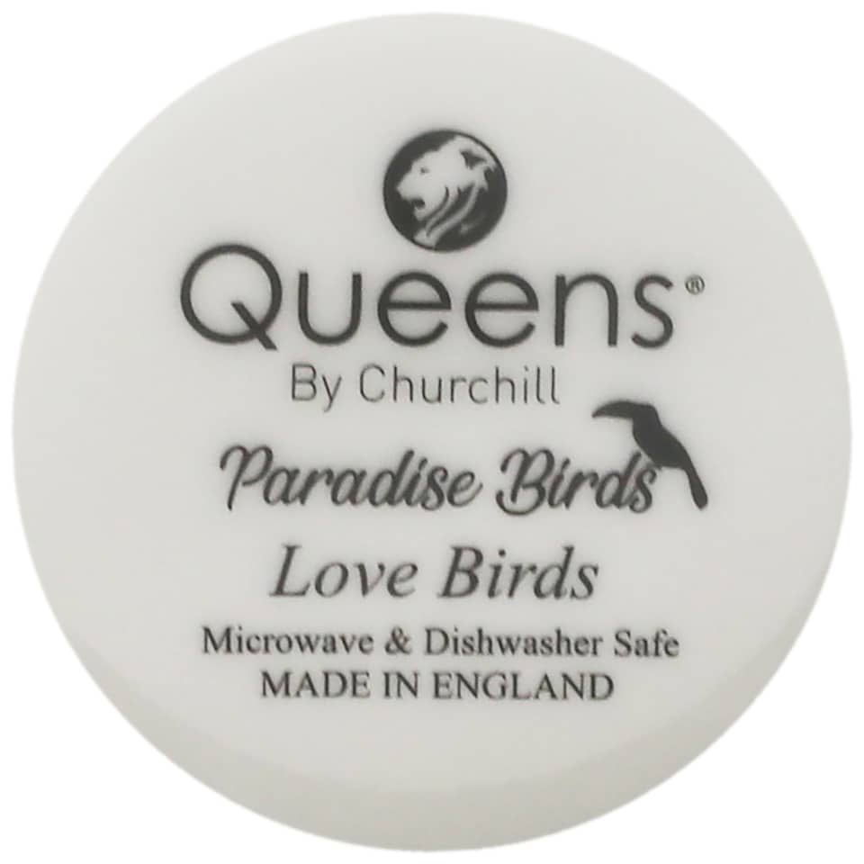 image 1 of Queens Paradise Birds Love Birds Fine China 400ml Oak Mug | Multi | 1