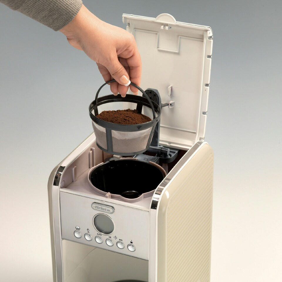 image 1 of Ariete 1342/03 Vintage Retro Filter Coffee Machine, 24 Hour Timer, Cream