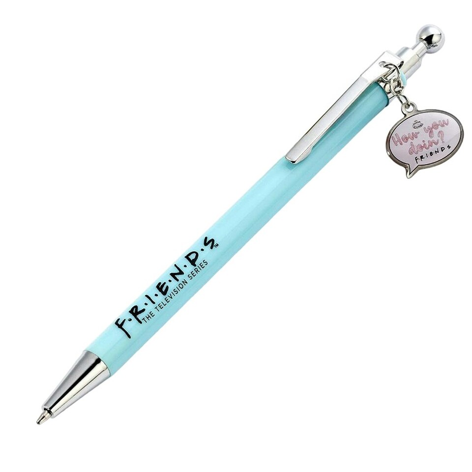 image 1 of Friends How You Doin? Rollerball Pen - Pale Blue/Silver - One Size