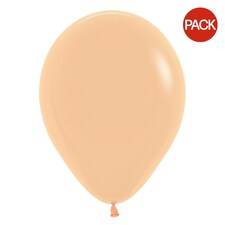 Sempertex Amscan Latex Solid Balloons (Pack of 50) - Peach - One Size