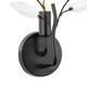 image 3 of Modern Birch Matte Black Wall Lighting Fixture with Transparent Acrylic Leaves