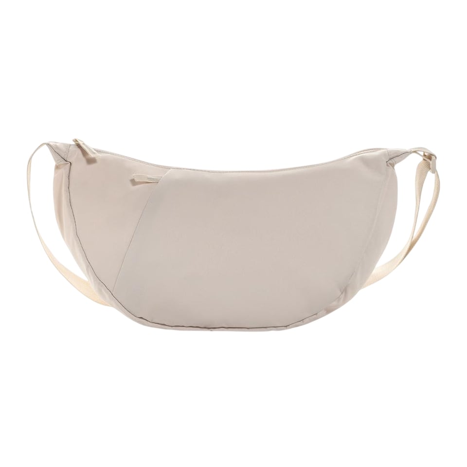 image 1 of XD Collection Crescent XL Half Moon RPET Aware 10L Crossbody Bag | Brown | Beige | One Size | 1
