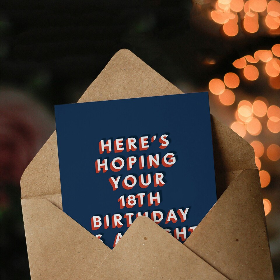 image 1 of Night Can't Remember Eighteen 18 Year Old 18th For Him Birthday Card
