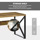 image 3 of HOMCOM Computer Writing Desk K-Shaped Steel Leg Storage Shelf Home Office