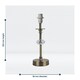 image 3 of First Choice Lighting Antique Brass Stick Table Lamp Base with Facet Detail Bronze | Clear