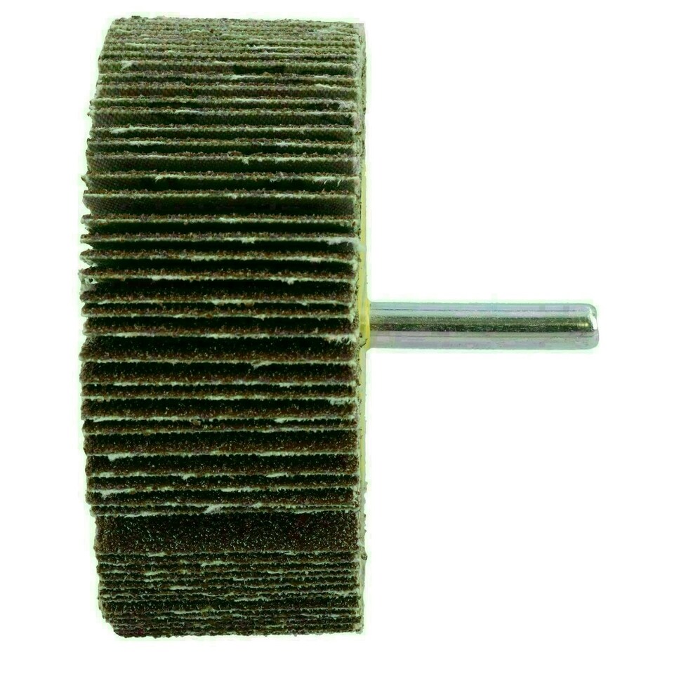 image 1 of 80 Grit 80mm Flap Wheel Disc Abrasive Sanding Pads For Drills 6mm Shank 10pc