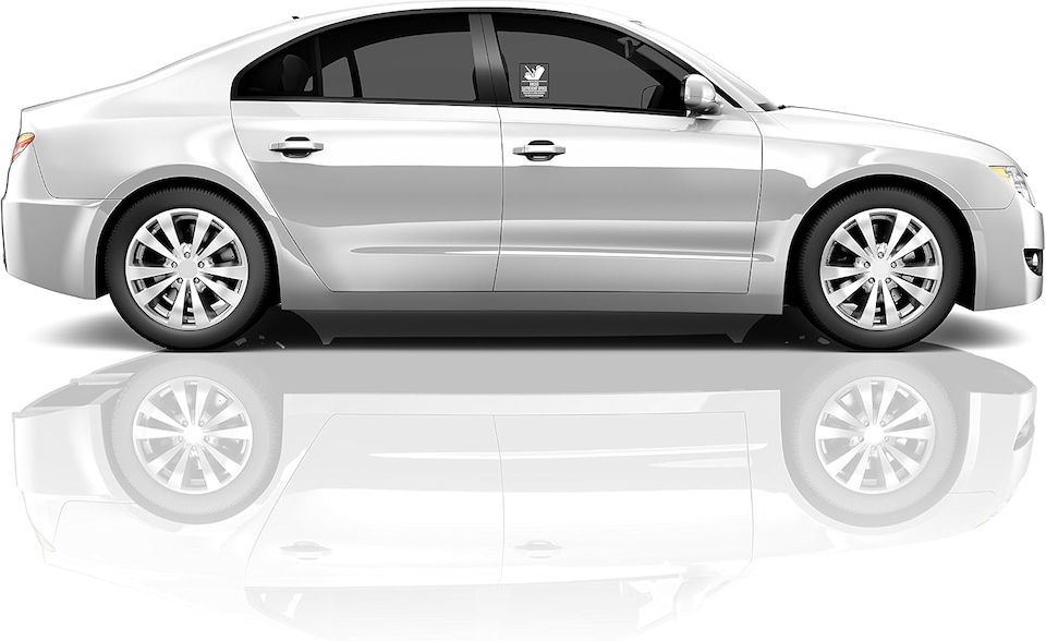 image 1 of CKB Ltd Baby Car Seat Warning Notice Adhesive Vinyl Sticker for Cars Sticks to The Window