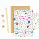 image 4 of Cat Lover Pet Hobbies Pattern Animal Birthday Greeting Card