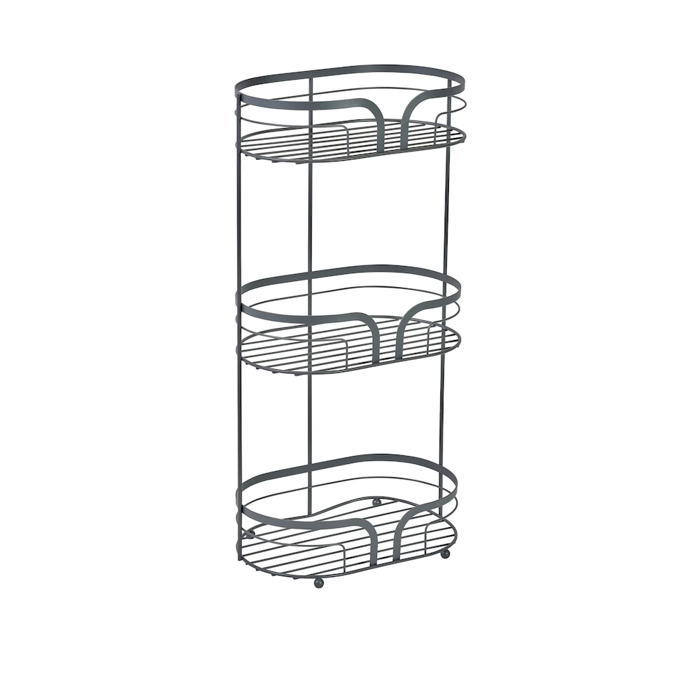 image 1 of Showerdrape Dante Anthracite Grey Freestanding Bathroom Floor Shower Caddy | Grey | Anthracite Grey | 1