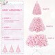 image 6 of Yaheetech 183 cm Tall Unlit Flocked Artificial Christmas Tree Pink