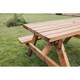 image 5 of Valley Deluxe Picnic Table - Timber - L180 x W150 x H76 cm - Partially Assembled