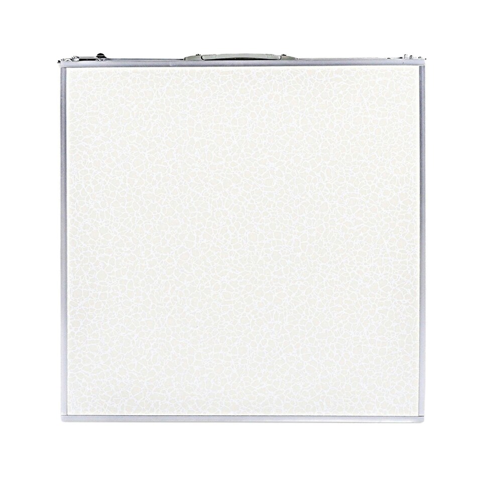 image 1 of Oypla 4ft Folding Outdoor Camping Kitchen Work Top Table White