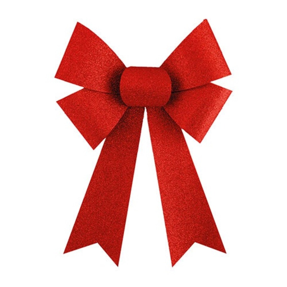Red Glitter Large Christmas Gift Bow 30cm