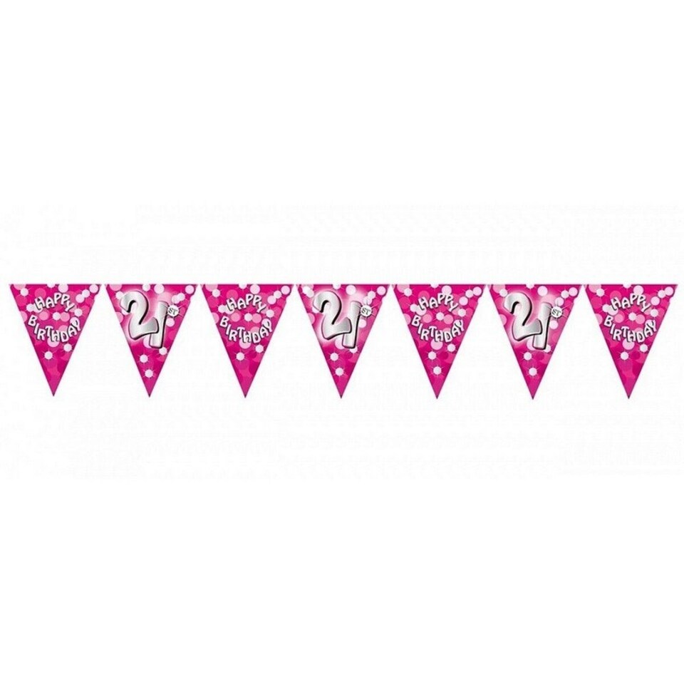 Amscan Sparkle 21st Birthday Banner - Pink - One Size