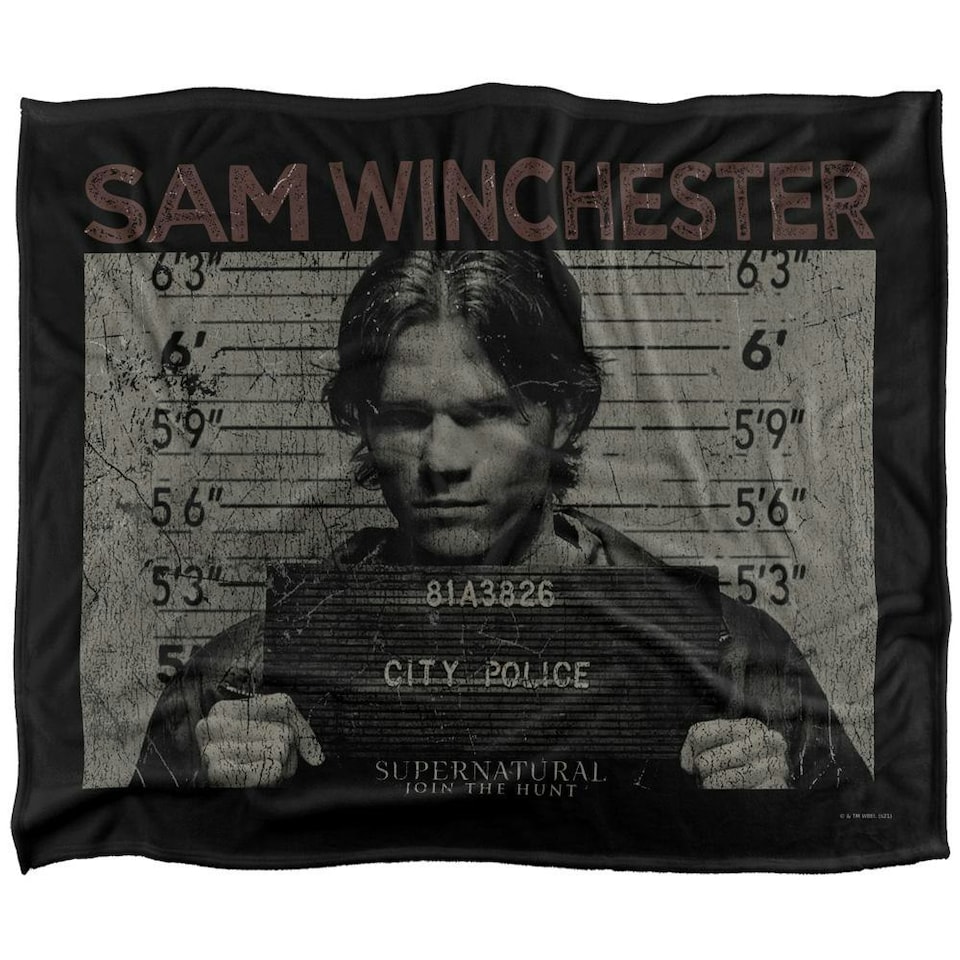 image 1 of Supernatural Mugshot Sam Winchester Blanket - Multicoloured - One Size