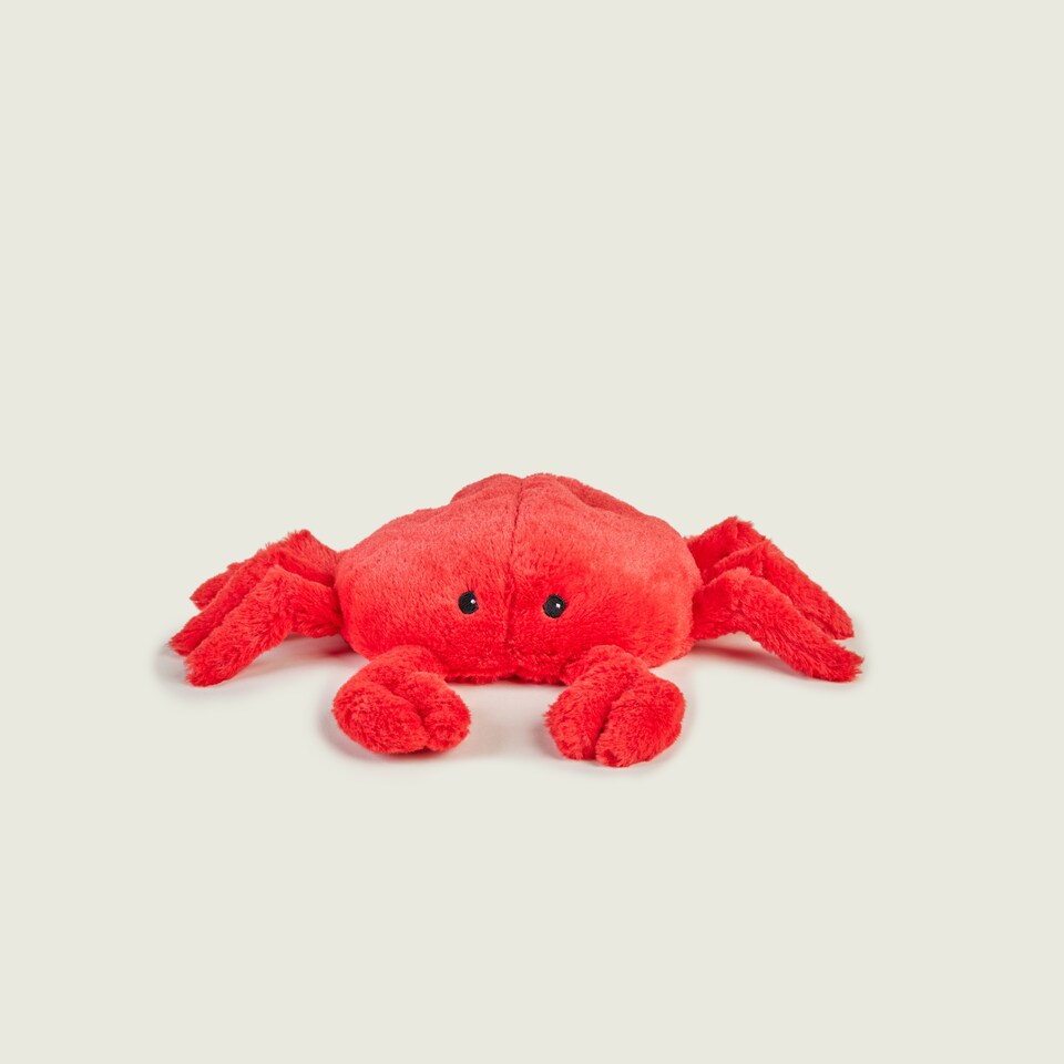 image 1 of Warmies Plush Crab Microwavable Weighted Teddy with French Lavender Scent, Hot or Cold for Cool Relaxation and Warm Relief