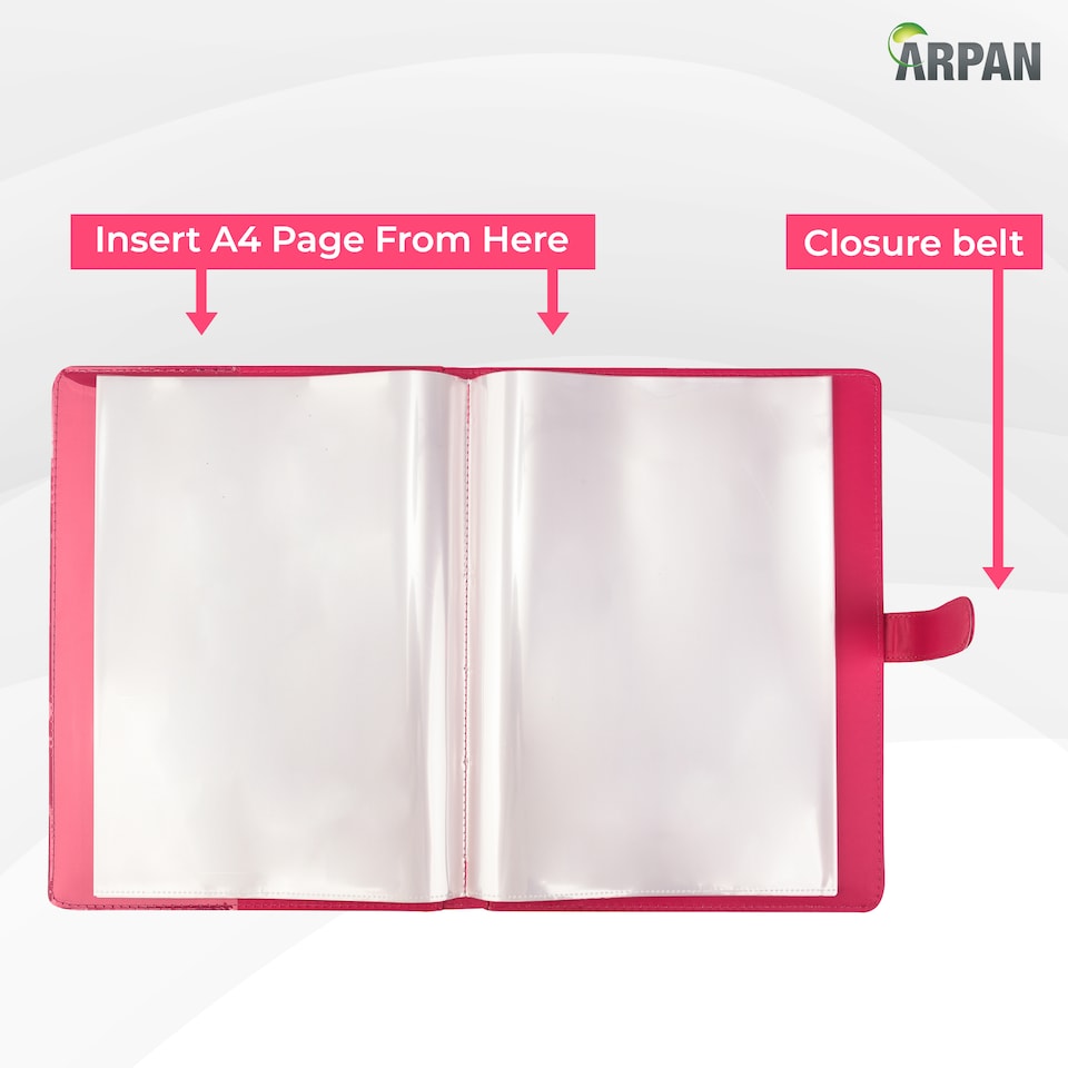 image 1 of A4 Display Book Certificate Folder – Professional Portfolio Holder with 36 Copysafe Pockets 72 Sides – Record of Achievement Folder for Certificates, Paperwork & Presentations – Soft-Touch Cover