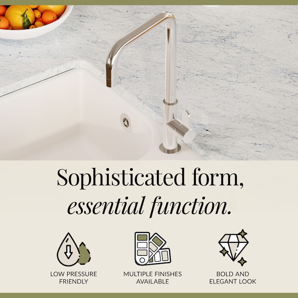 image 1 of Kuma Kitchen Mono Mixer Tap Single Lever Chrome | Silver | Chrome | 1