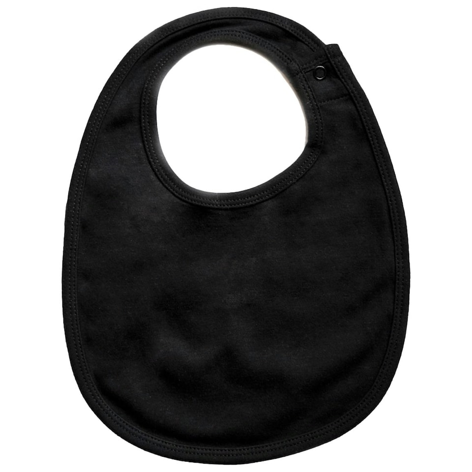 image 1 of Babybugz Baby Single Layer Bib - Black - One Size