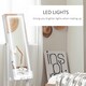 image 4 of HOMCOM Jewellery Cabinet with LED Light, Lockable Jewellery Organiser with Full-Length Mirror for Bedroom Dressing Room, White