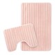 image 1 of Ribbed Bath Mat Set in Pink Pink | Pink | Pink
