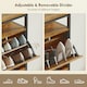 image 5 of HOMCOM Shoe Cabinet with 4 Flip Drawers, Holds 12-20 Pairs Brown | 98W x 24D x 95H cm