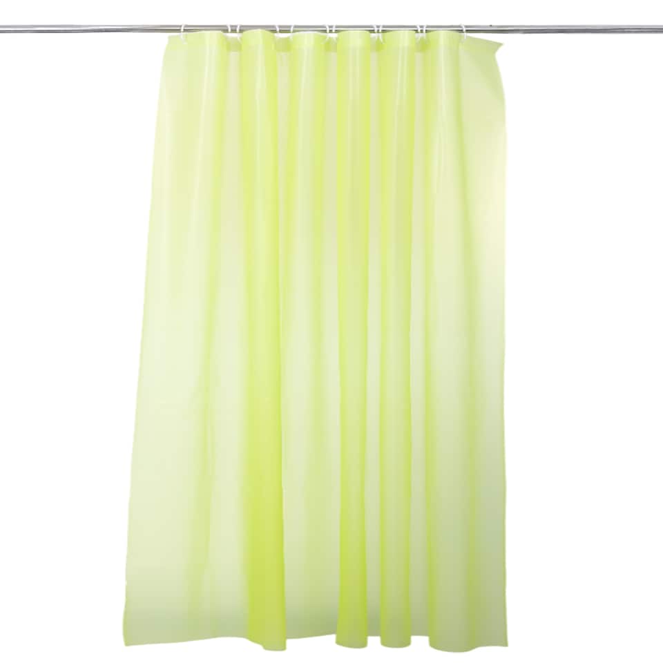 image 1 of PEVA Plain Mould & Mildew Resistant Shower Curtain with 12 Hooks - 180x180cm