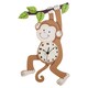 image 1 of Teamson Kids Sunny Safari Monkey Wall Clock for Children's Room, Brown/Green
