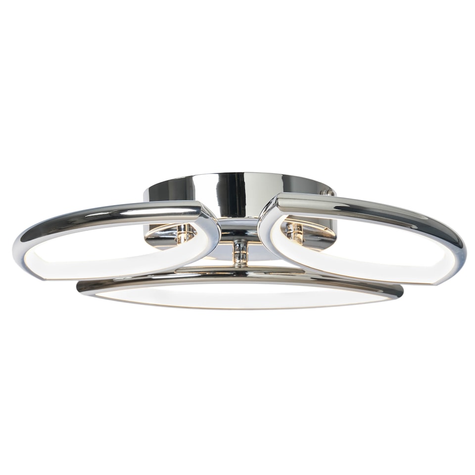 image 1 of BHS Karly LED Bathroom Flush Ceiling Light, Chrome