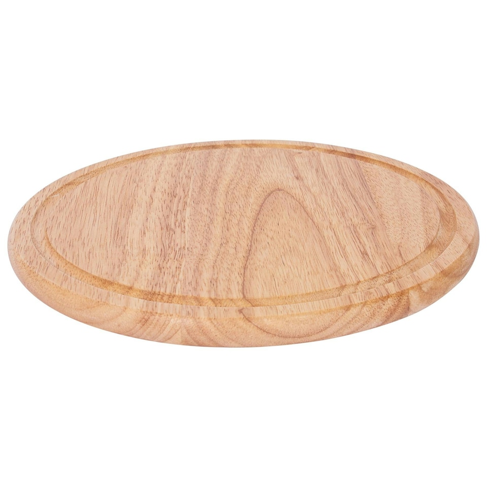 image 1 of Argon Tableware Round Wooden Chopping Board - 30cm Brown