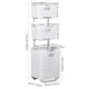 image 3 of Living and Home 3-Tier Foldable Laundry Baskets with Casters,L