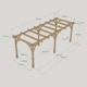 image 4 of Premium Pergola 6 Posts - Wood - L180 x W540 x H270 cm - Rustic Brown