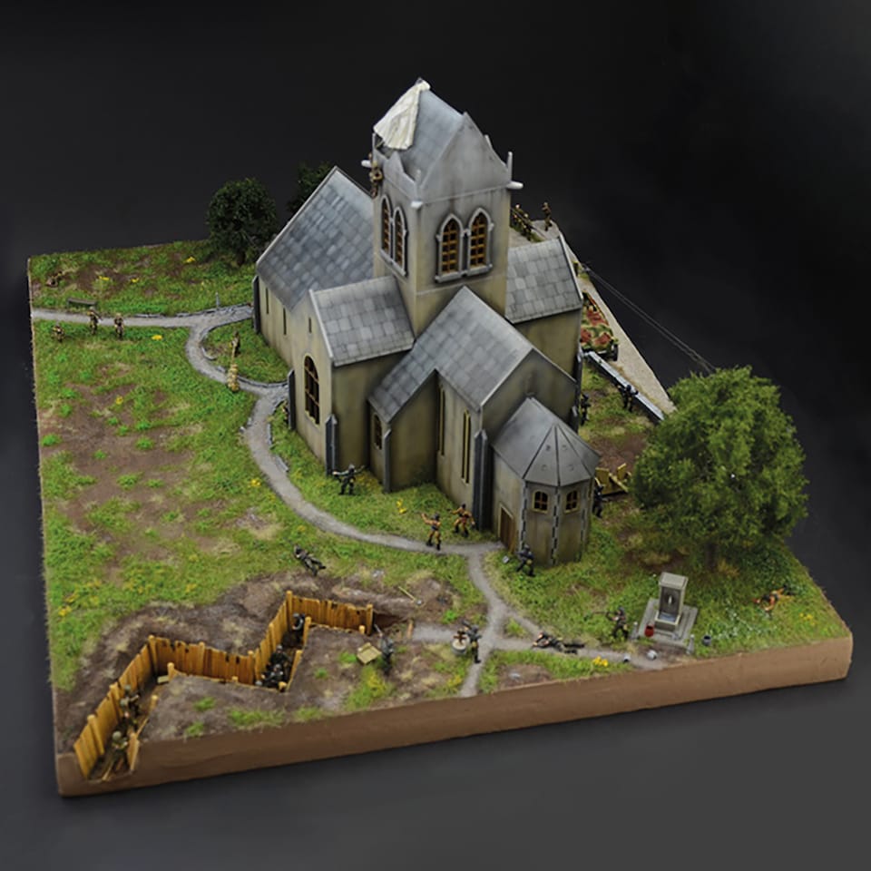 image 1 of Italeri D-Day Air Assault on Sainte-Mere-Eglise Diorama Model Kit Scale 1-72