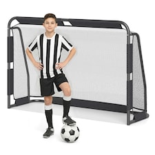COSTWAY Soccer Goal Set for Backyard 6 ft x 4 ft Metal Frame Goal Post
