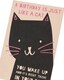 image 3 of Black Cat Design Blank Birthday Card
