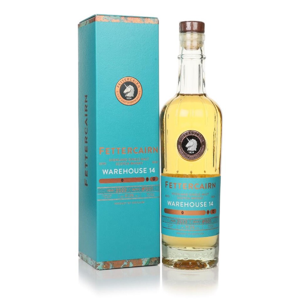 image 1 of Fettercairn - Warehouse 14 Batch 001 Highland Single Malt Scotch 2016 Whisky | Multi | Natural colour of shimmering gold | Vanilla, myriads of enticing tropical fruits, honey and floral charm. Warm toasty maltiness, tropical fruits with layers of crème caramel, apricot tart, cacao, soft wood spices and a pleasing nuttiness. | 1