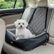 image 10 of Skylos Dog Booster Car Seat Travel Carrier Plush Bed Basket Portable Pet Grey