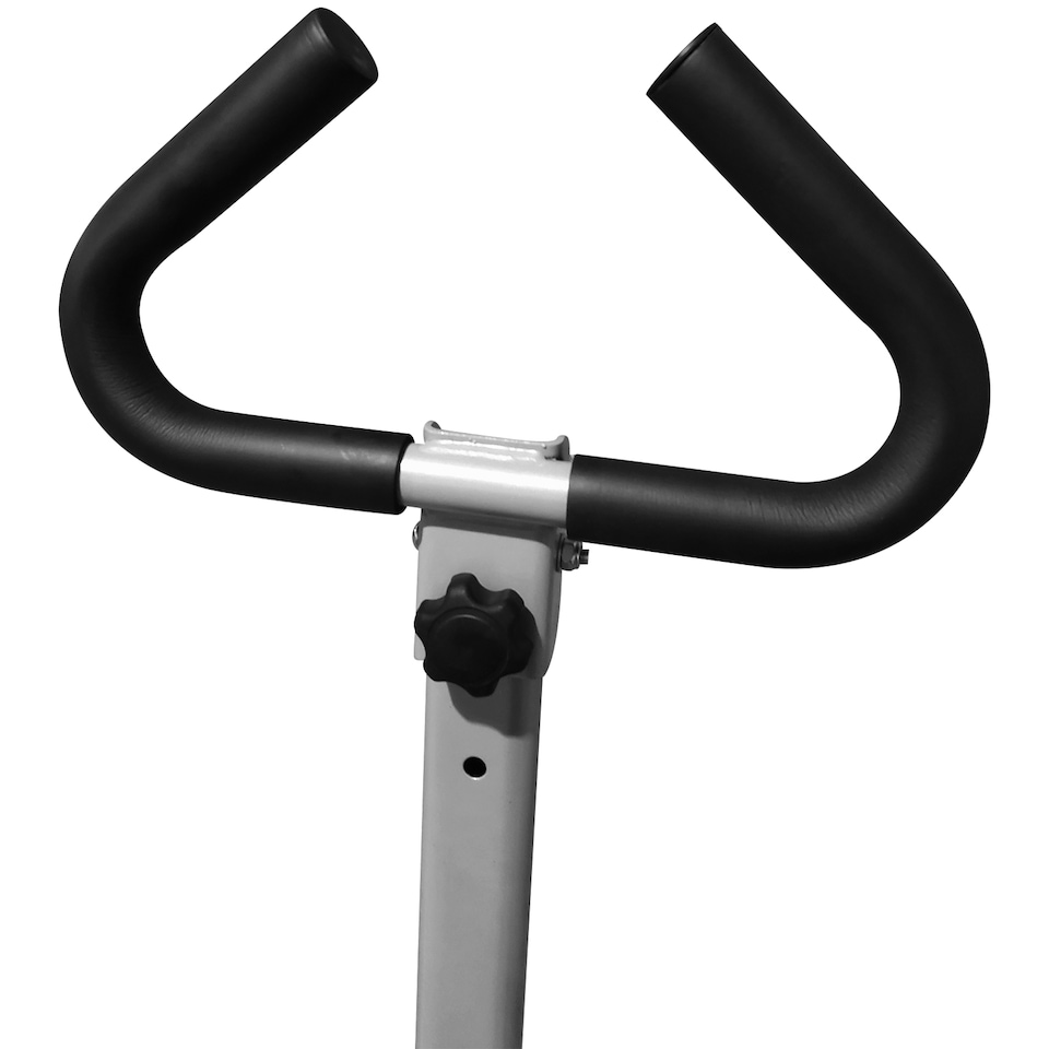 image 1 of HOMCOM Foldable Stepper Adjustable Step Machine w/ Handlebar LCD Display, Grey