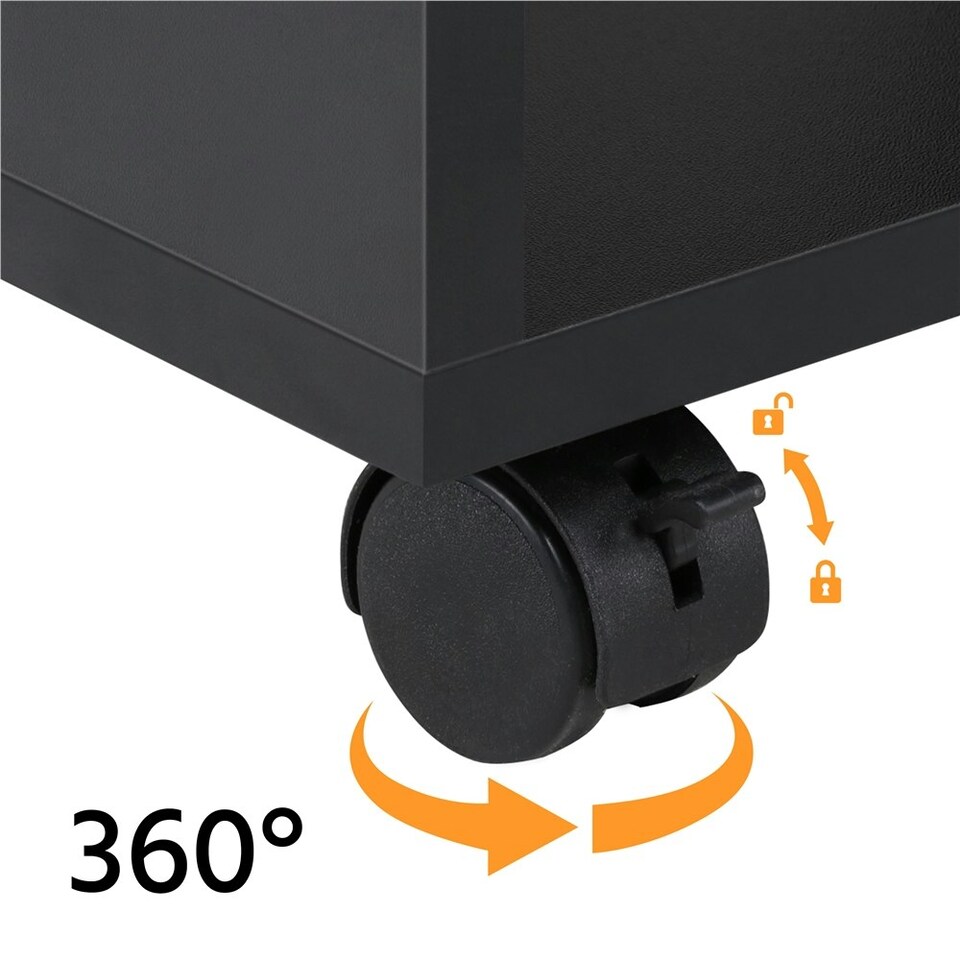image 1 of Yaheetech Space-saving Computer Desk Wheels | Black