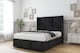 image 2 of Sloomy Beaumont Black Naples Divan Bed With Mattress 2 Drawers Footend With 54" Wingback Headboard & 12" Matching Footboard 4' Small Double | Black | Black | Small Double | 1