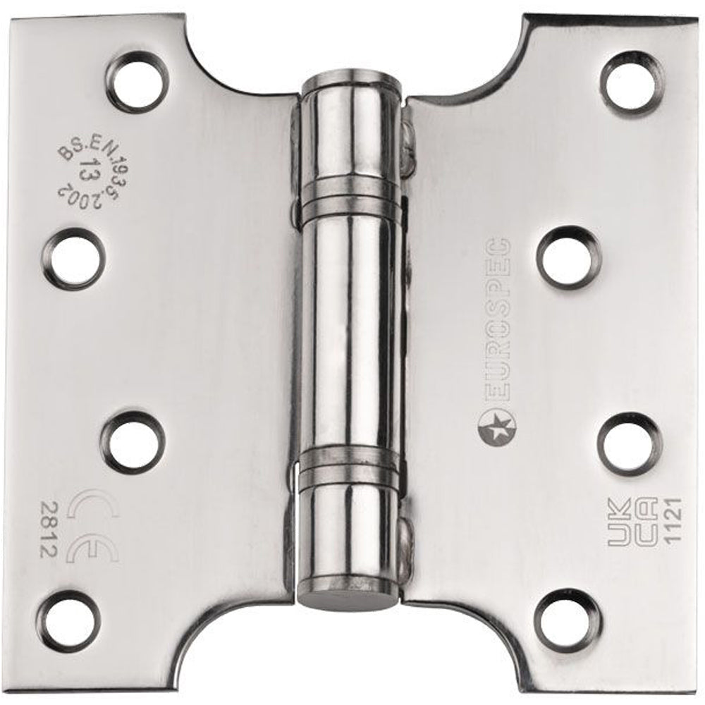 PAIR 102 x 152 x 3mm Parliament Hinge Bright Stainless Steel Internal Door