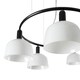 image 2 of Tatawin Medium 5 Light Cylindrical Pendant Ceiling Light Satin Black, Opal